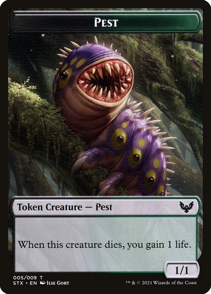 Pest (005) // Blood (017) Double-Sided Token [Challenger Decks 2022 Tokens] | Odin's Place