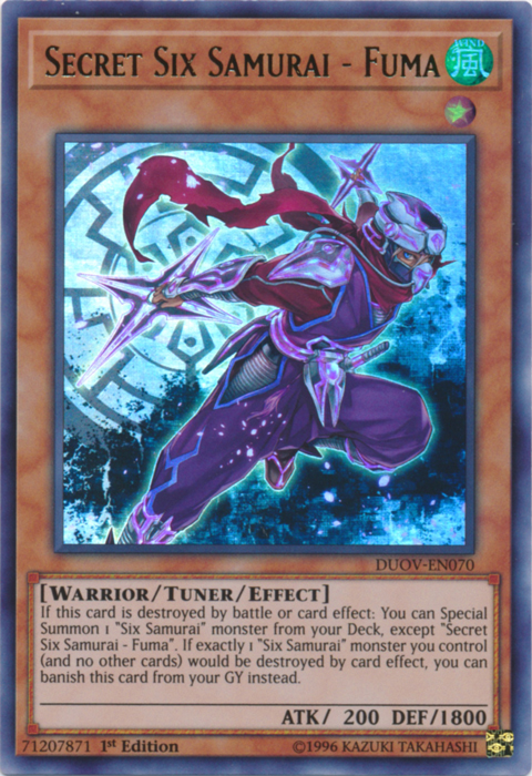 Secret Six Samurai - Fuma [DUOV-EN070] Ultra Rare | Odin's Place