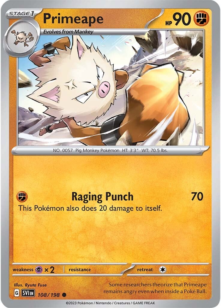 Primeape (108/198) [Scarlet & Violet: Base Set] | Odin's Place