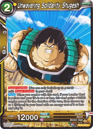 Unwavering Solidarity Shugesh (BT3-100) [Cross Worlds] | Odin's Place