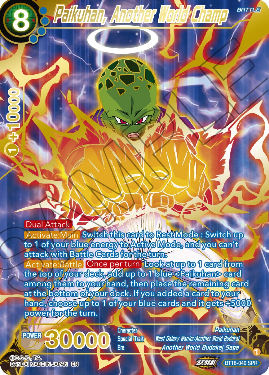 Paikuhan, Another World Champ (SPR) (BT18-040) [Dawn of the Z-Legends] | Odin's Place