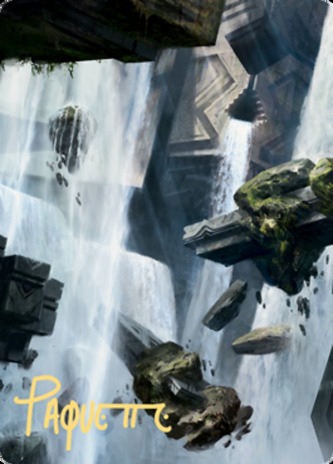 Island 1 Art Card (Gold-Stamped Signature) [Zendikar Rising Art Series] | Odin's Place