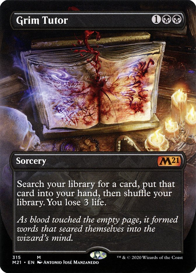 Grim Tutor (Borderless Alternate Art) [Core Set 2021] | Odin's Place