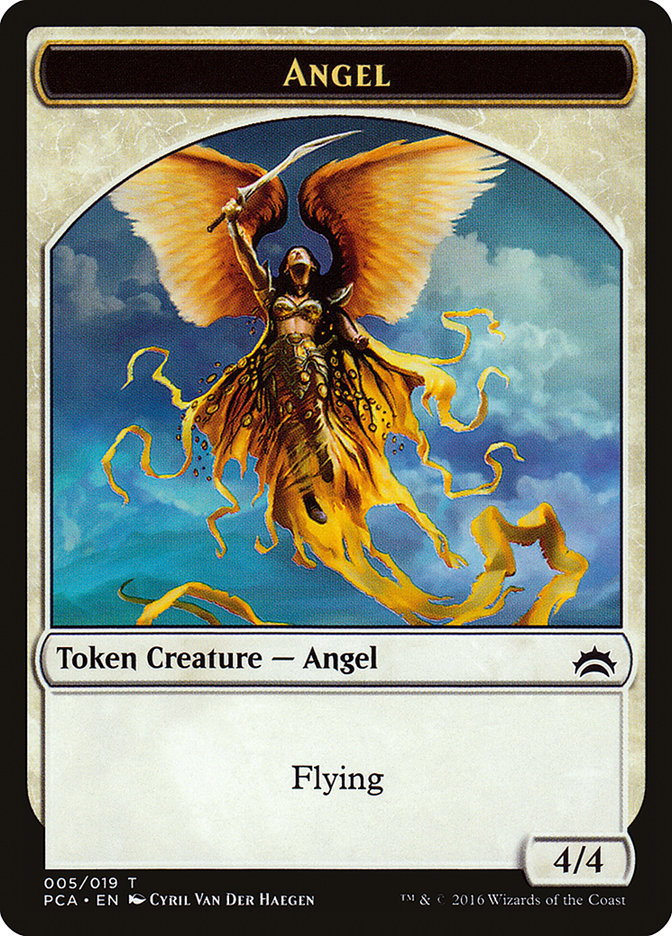 Angel // Saproling Double-Sided Token (5) [Planechase Anthology Tokens] | Odin's Place