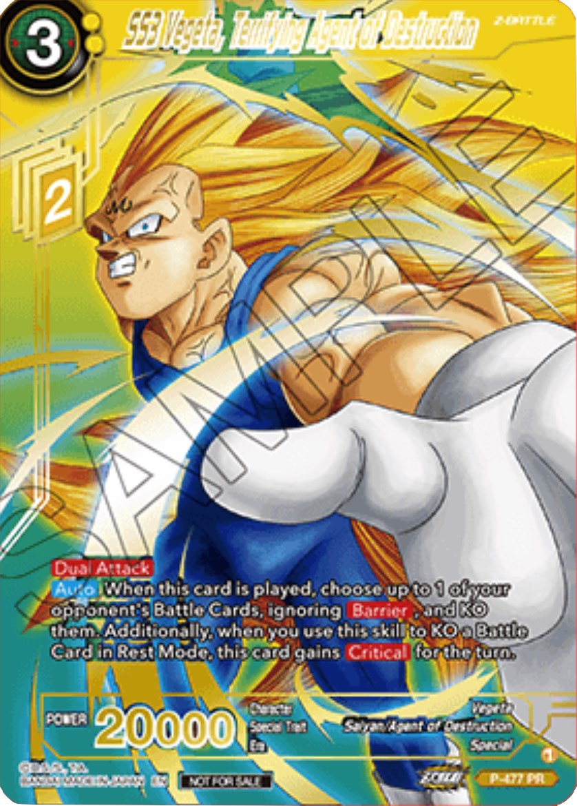 SS3 Vegeta, Terrifying Agent of Destruction (Gold-Stamped) (P-477) [Tournament Promotion Cards] | Odin's Place