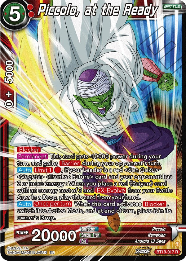 Piccolo, at the Ready (BT19-017) [Fighter's Ambition] | Odin's Place