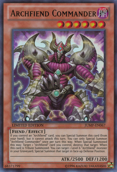 Archfiend Commander [JUMP-EN067] Ultra Rare | Odin's Place