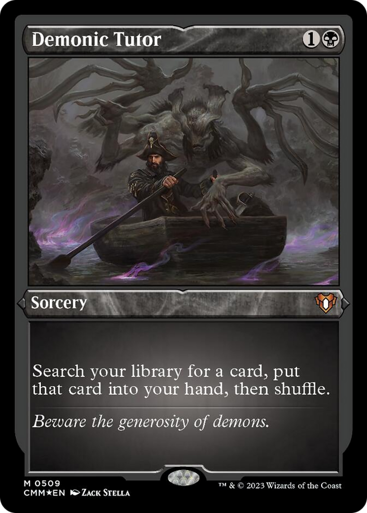 Demonic Tutor (Foil Etched) [Commander Masters] | Odin's Place