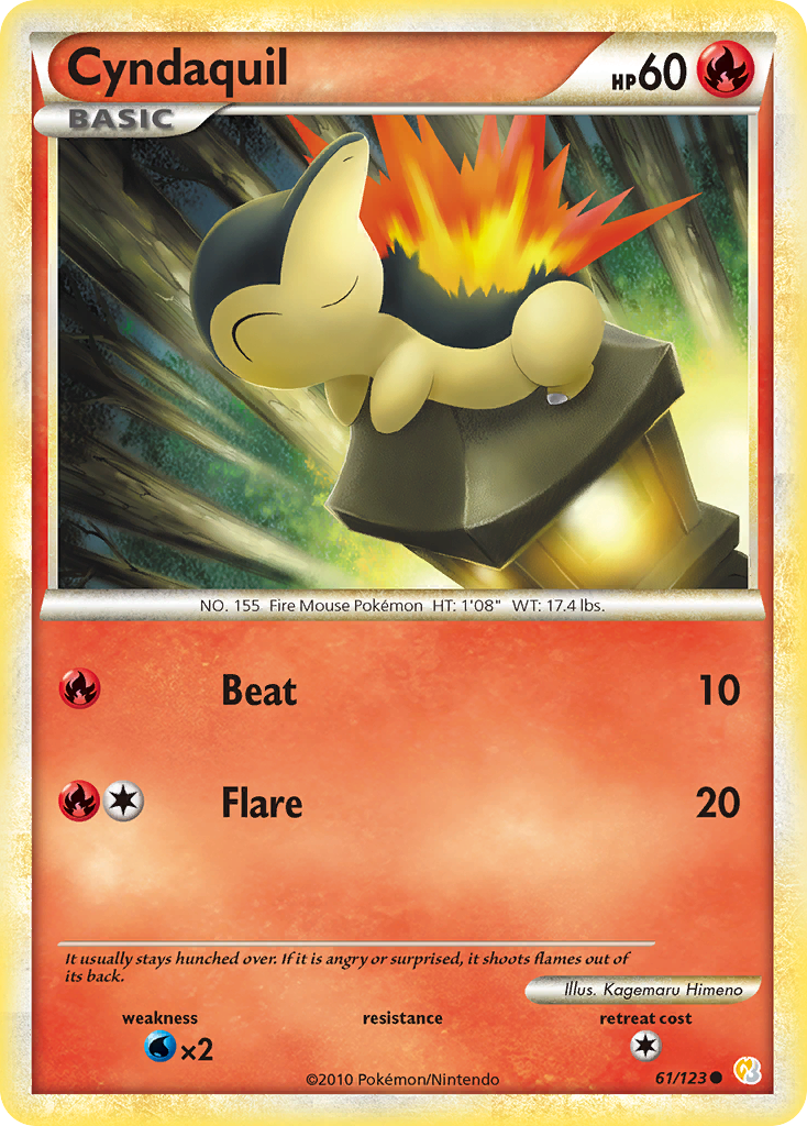 Cyndaquil (61/123) [HeartGold & SoulSilver: Base Set] | Odin's Place