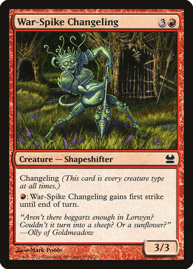 War-Spike Changeling (139) [Modern Masters] | Odin's Place