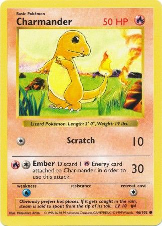 Charmander (46/102) [Base Set Shadowless Unlimited] | Odin's Place
