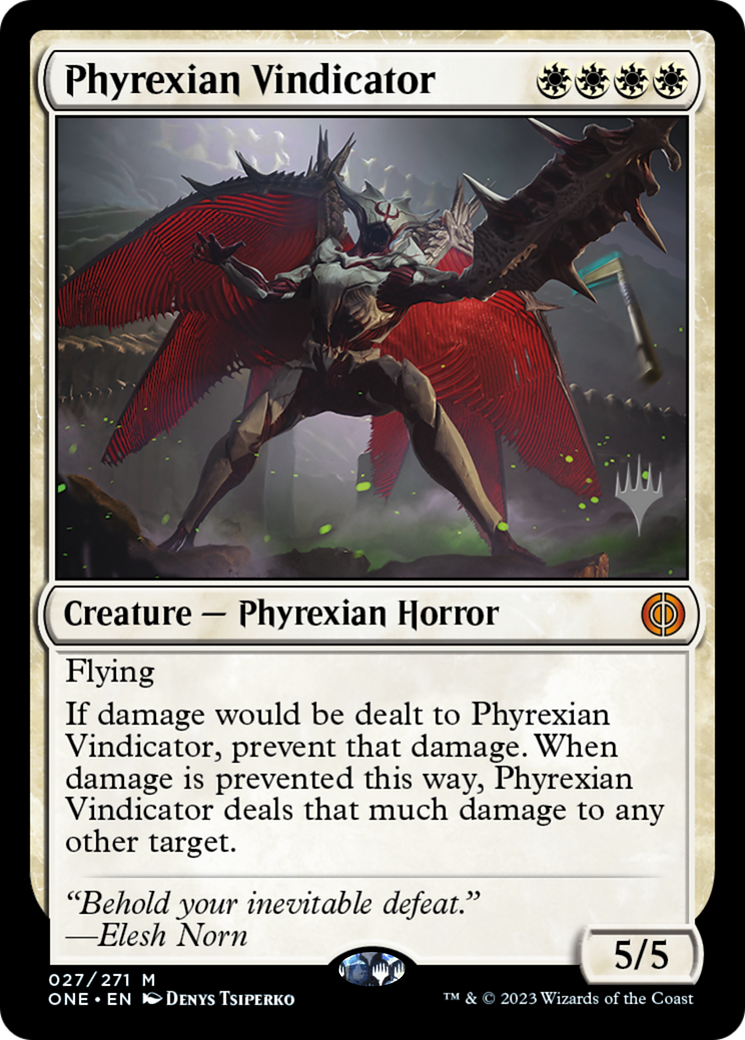 Phyrexian Vindicator (Promo Pack) [Phyrexia: All Will Be One Promos] | Odin's Place