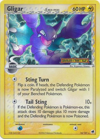 Gligar (16/101) (Delta Species) (Stamped) [EX: Dragon Frontiers] | Odin's Place