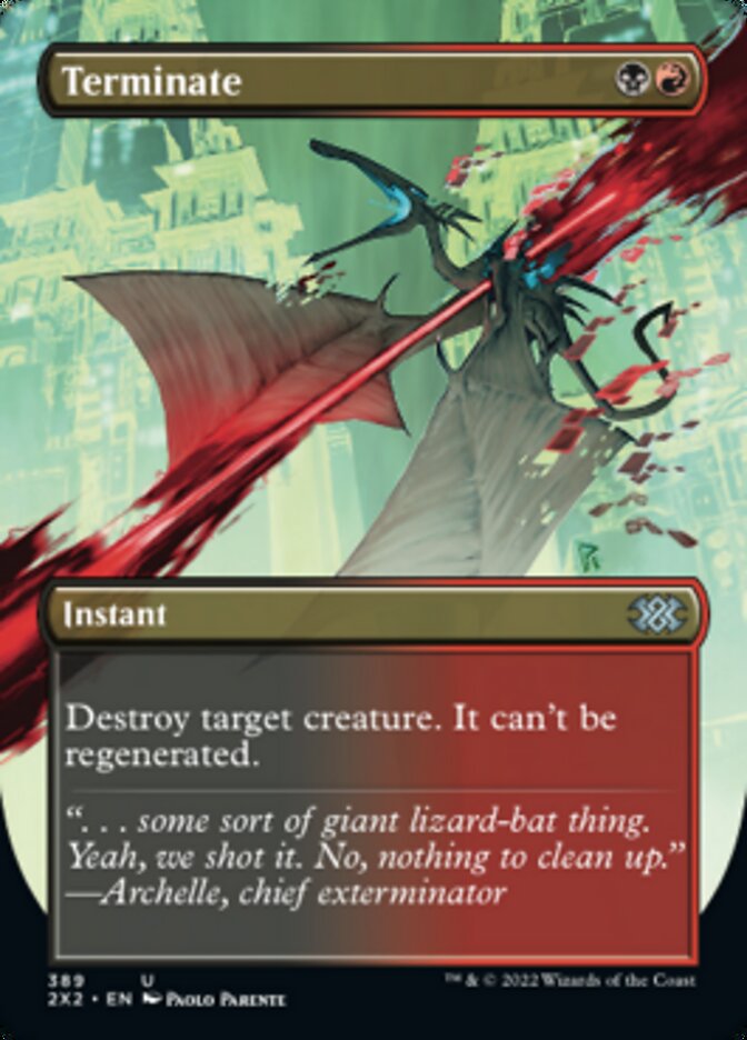 Terminate (Borderless Alternate Art) [Double Masters 2022] | Odin's Place