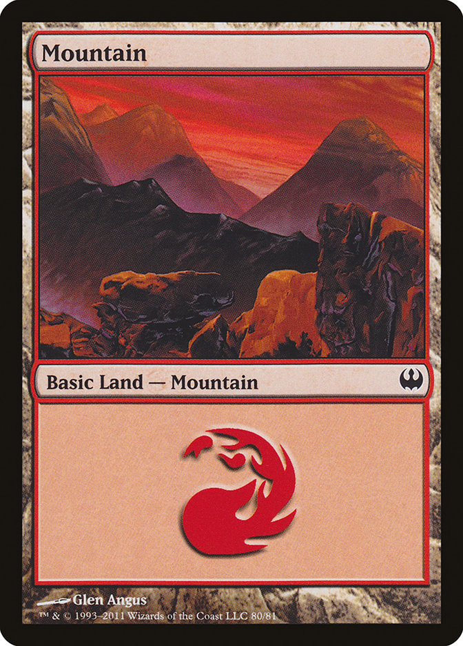 Mountain (80) [Duel Decks: Knights vs. Dragons] | Odin's Place