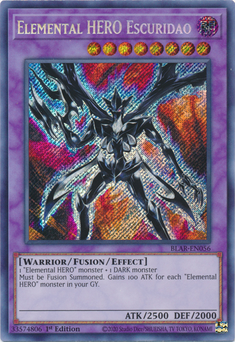 Elemental Hero Escuridao [BLAR-EN056] Secret Rare | Odin's Place