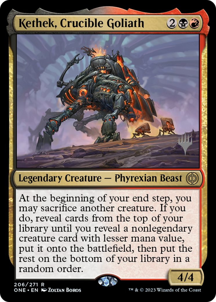 Kethek, Crucible Goliath (Promo Pack) [Phyrexia: All Will Be One Promos] | Odin's Place