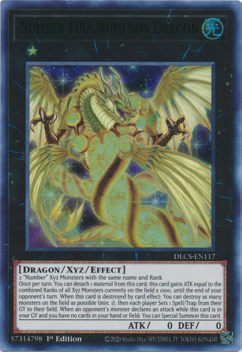 Number 100: Numeron Dragon (Green) [DLCS-EN117] Ultra Rare | Odin's Place