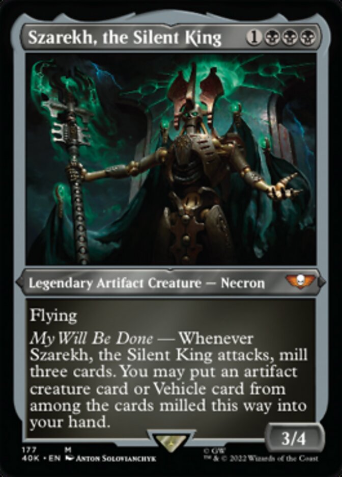 Szarekh, the Silent King (Display Commander) (Surge Foil) [Warhammer 40,000] | Odin's Place