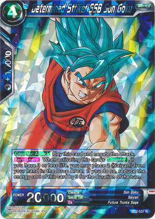 Determined Striker SSB Son Goku (Shatterfoil) (BT2-037) [Dragon Brawl] | Odin's Place