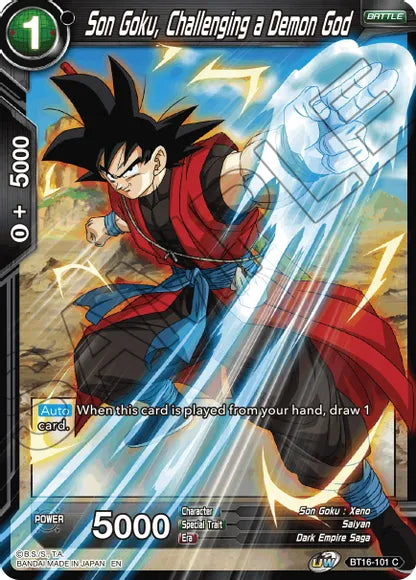 Son Goku, Challenging a Demon God (BT16-101) [Realm of the Gods] | Odin's Place