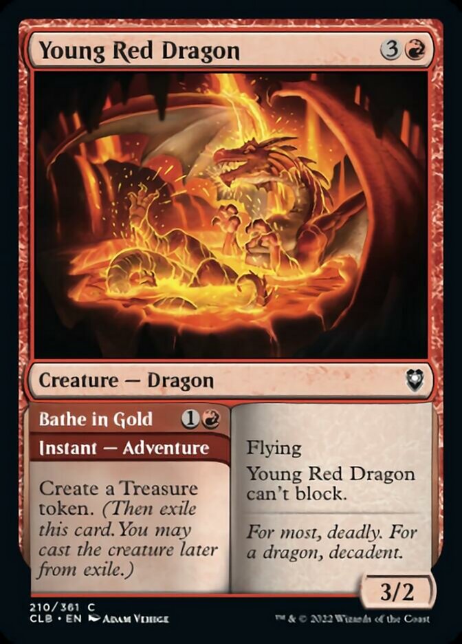 Young Red Dragon // Bathe in Gold [Commander Legends: Battle for Baldur's Gate] | Odin's Place