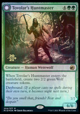 Tovolar's Huntmaster // Tovolar's Packleader [Innistrad: Midnight Hunt Prerelease Promos] | Odin's Place