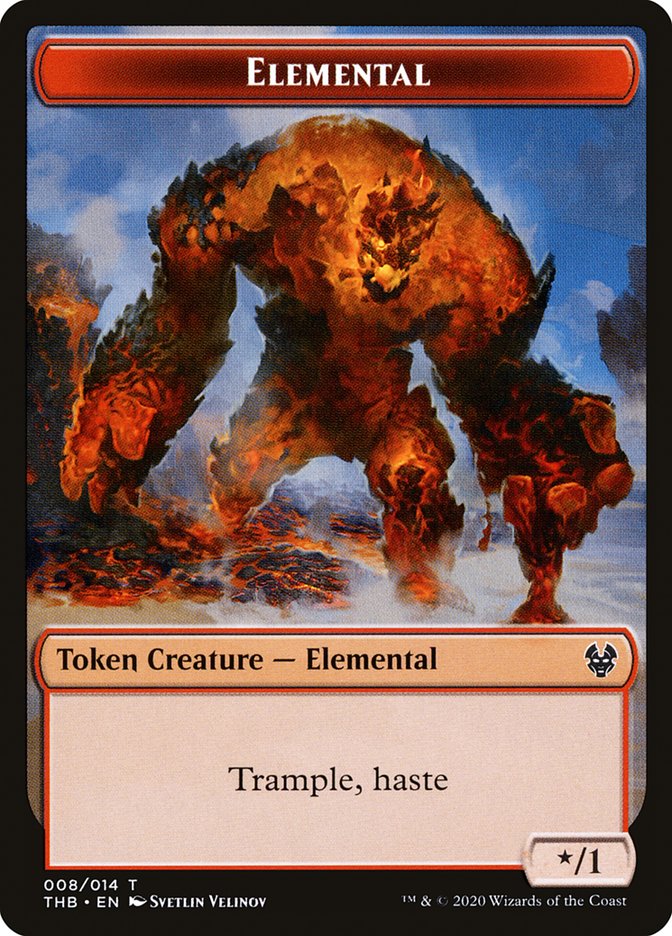 Human Soldier // Elemental Double-Sided Token [Theros Beyond Death Tokens] | Odin's Place