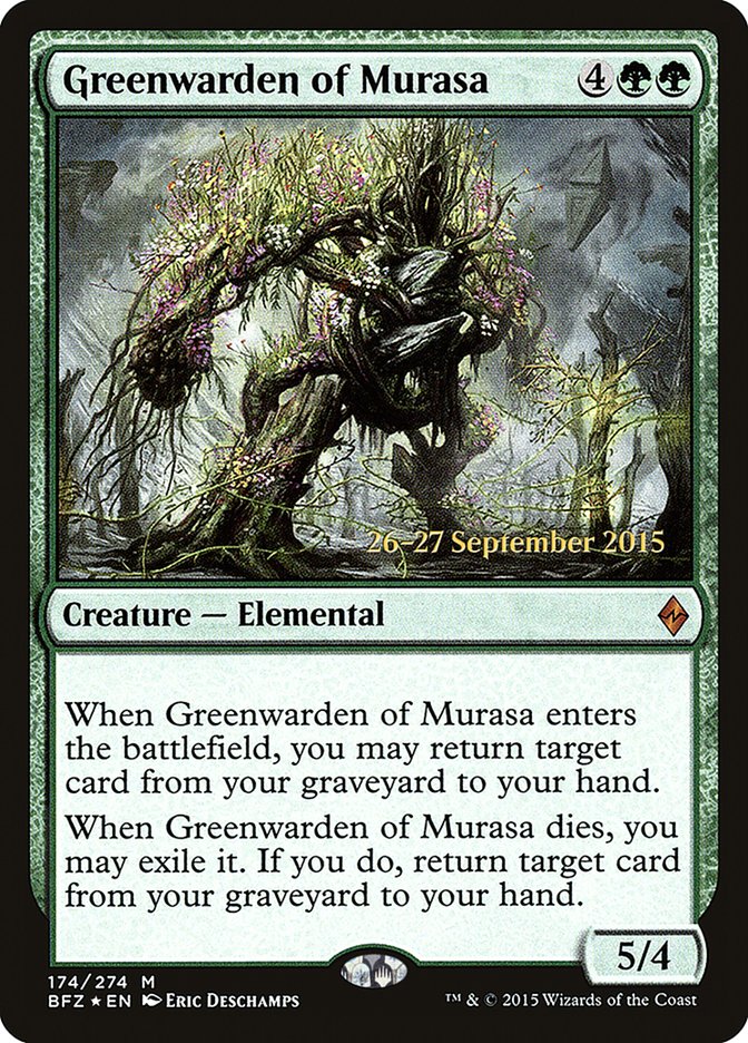 Greenwarden of Murasa (174) [Battle for Zendikar Prerelease Promos] | Odin's Place