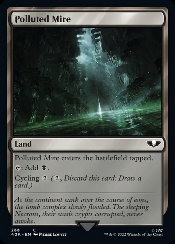 Polluted Mire (Surge Foil) [Warhammer 40,000] | Odin's Place