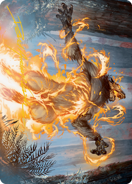 Burn the Accursed Art Card (Gold-Stamped Signature) [Innistrad: Midnight Hunt Art Series] | Odin's Place