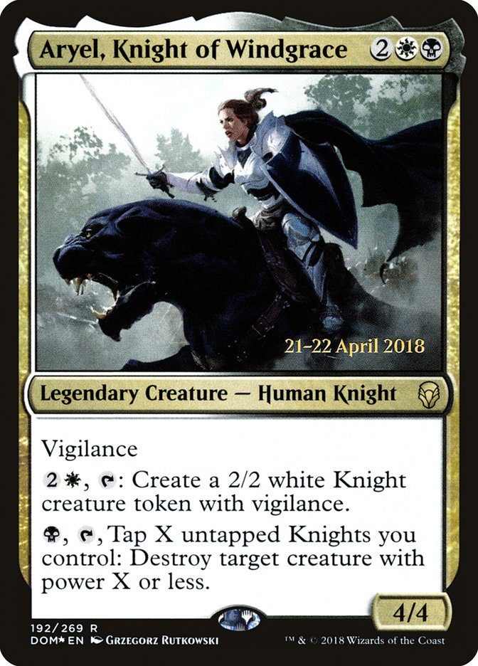 Aryel, Knight of Windgrace (192) [Dominaria Prerelease Promos] | Odin's Place