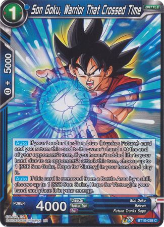 Son Goku, Warrior That Crossed Time (BT10-038) [Revision Pack 2020] | Odin's Place