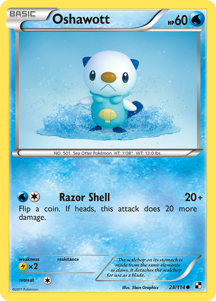 Oshawott (28/114) [Black & White: Base Set] | Odin's Place