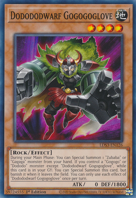Dodododwarf Gogogoglove [LDS3-EN126] Common | Odin's Place