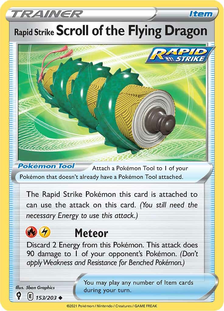 Rapid Strike Scroll of the Flying Dragon (153/203) [Sword & Shield: Evolving Skies] | Odin's Place