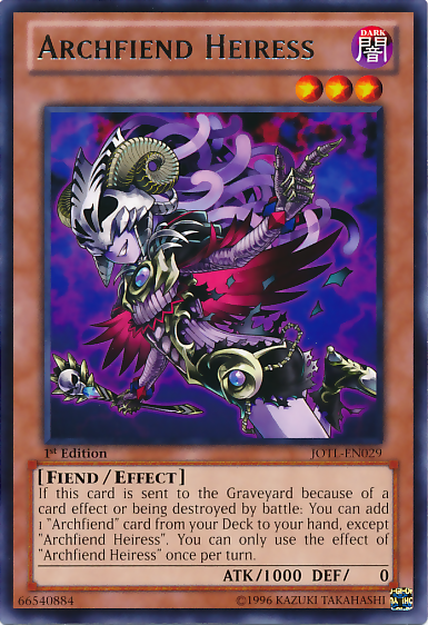 Archfiend Heiress [JOTL-EN029] Rare | Odin's Place