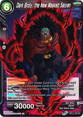 Dark Broly, the New Masked Saiyan (BT11-135) [Vermilion Bloodline 2nd Edition] | Odin's Place