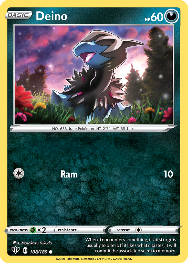 Deino (108/189) [Sword & Shield: Darkness Ablaze] | Odin's Place