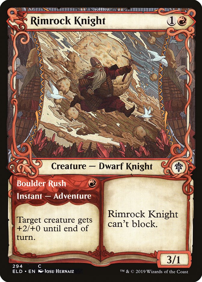 Rimrock Knight // Boulder Rush (Showcase) [Throne of Eldraine] | Odin's Place