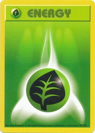 Grass Energy (99/102) [Base Set Shadowless Unlimited] | Odin's Place