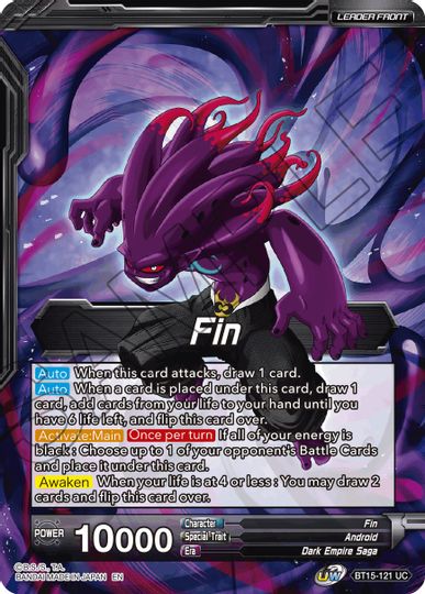 Fin // Fin, Apocalyptic Absorption (BT15-121) [Saiyan Showdown Prerelease Promos] | Odin's Place