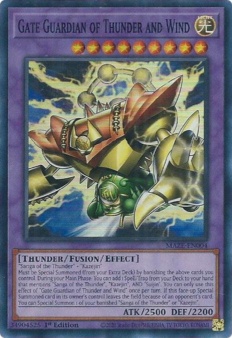 Gate Guardian of Thunder and Wind [MAZE-EN004] Super Rare | Odin's Place