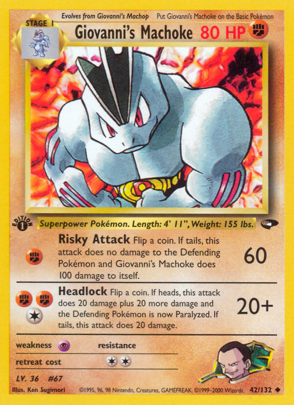 Giovanni's Machoke (42/132) [Gym Challenge 1st Edition] | Odin's Place