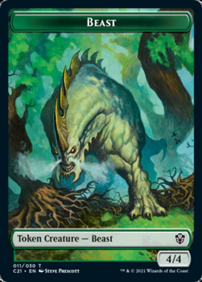 Beast (011) // Insect Double-Sided Token [Commander 2021 Tokens] | Odin's Place