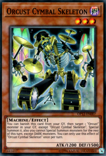 Orcust Cymbal Skeleton [OP12-EN007] Super Rare | Odin's Place