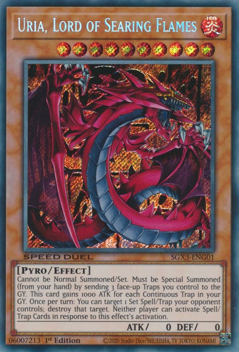 Uria, Lord of Searing Flames [SGX3-ENG01] Secret Rare | Odin's Place