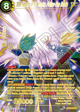 SSB Vegeta & SS Trunks, Father-Son Bonds (SPR) (BT16-080) [Realm of the Gods] | Odin's Place