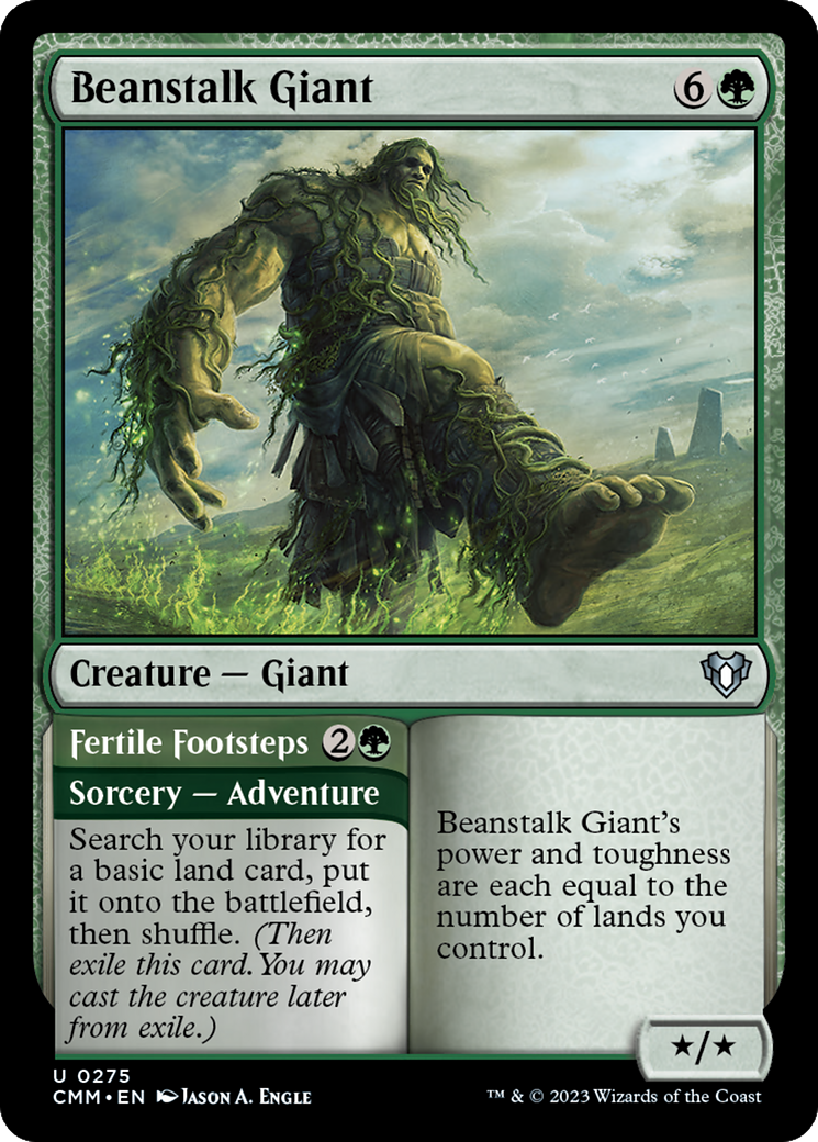 Beanstalk Giant // Fertile Footsteps [Commander Masters] | Odin's Place