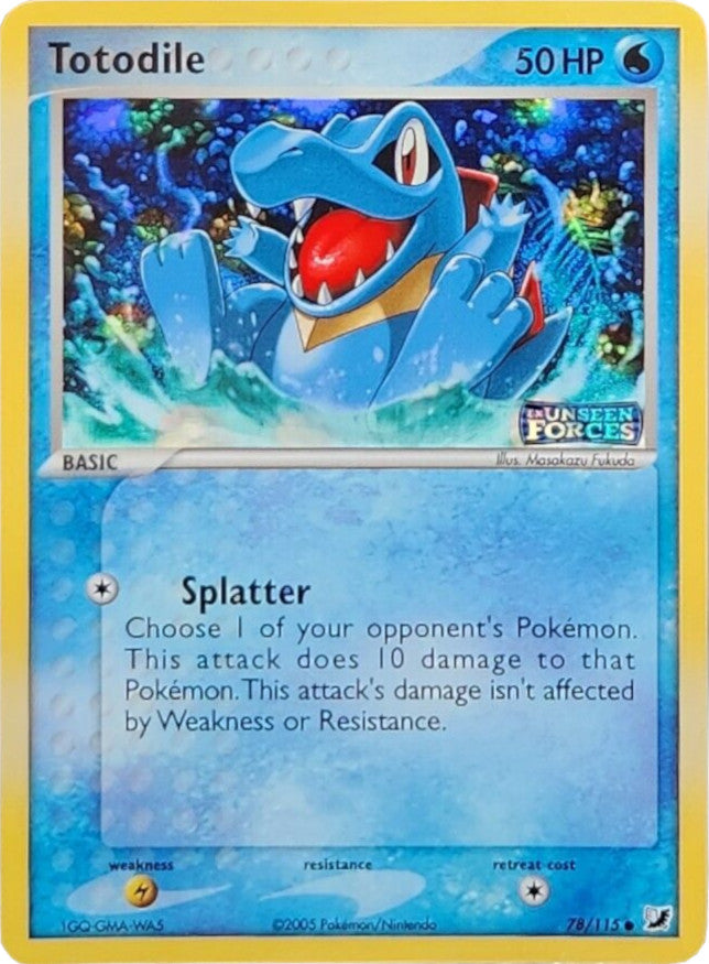 Totodile (78/115) (Stamped) [EX: Unseen Forces] | Odin's Place